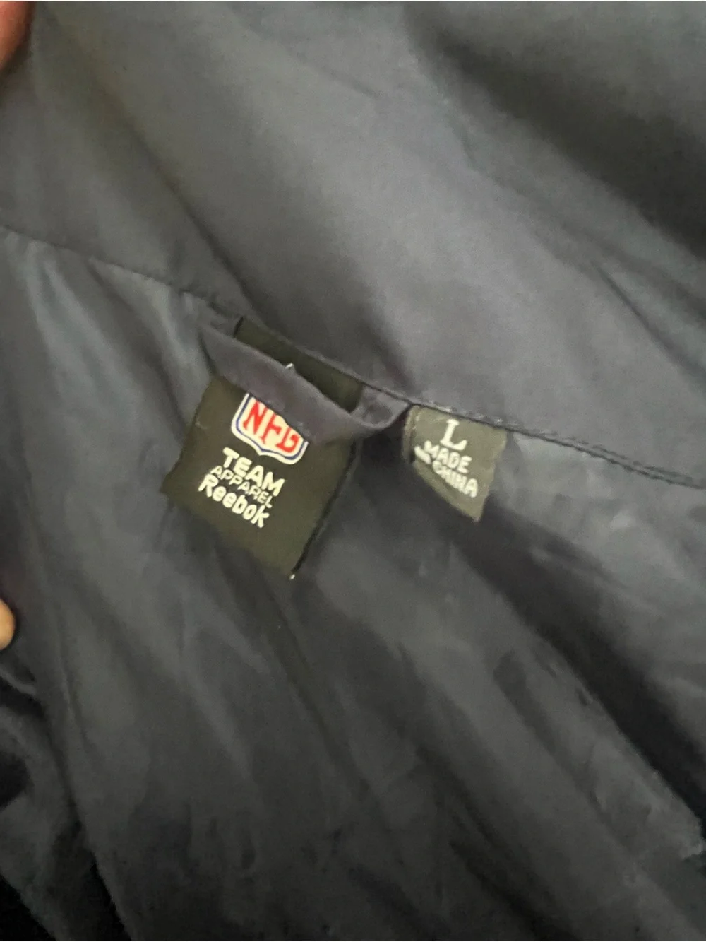 Reebok Black & Gray Men's Windbreaker Team Patch 90s football Buffalo Bills! - Picture 6 of 6